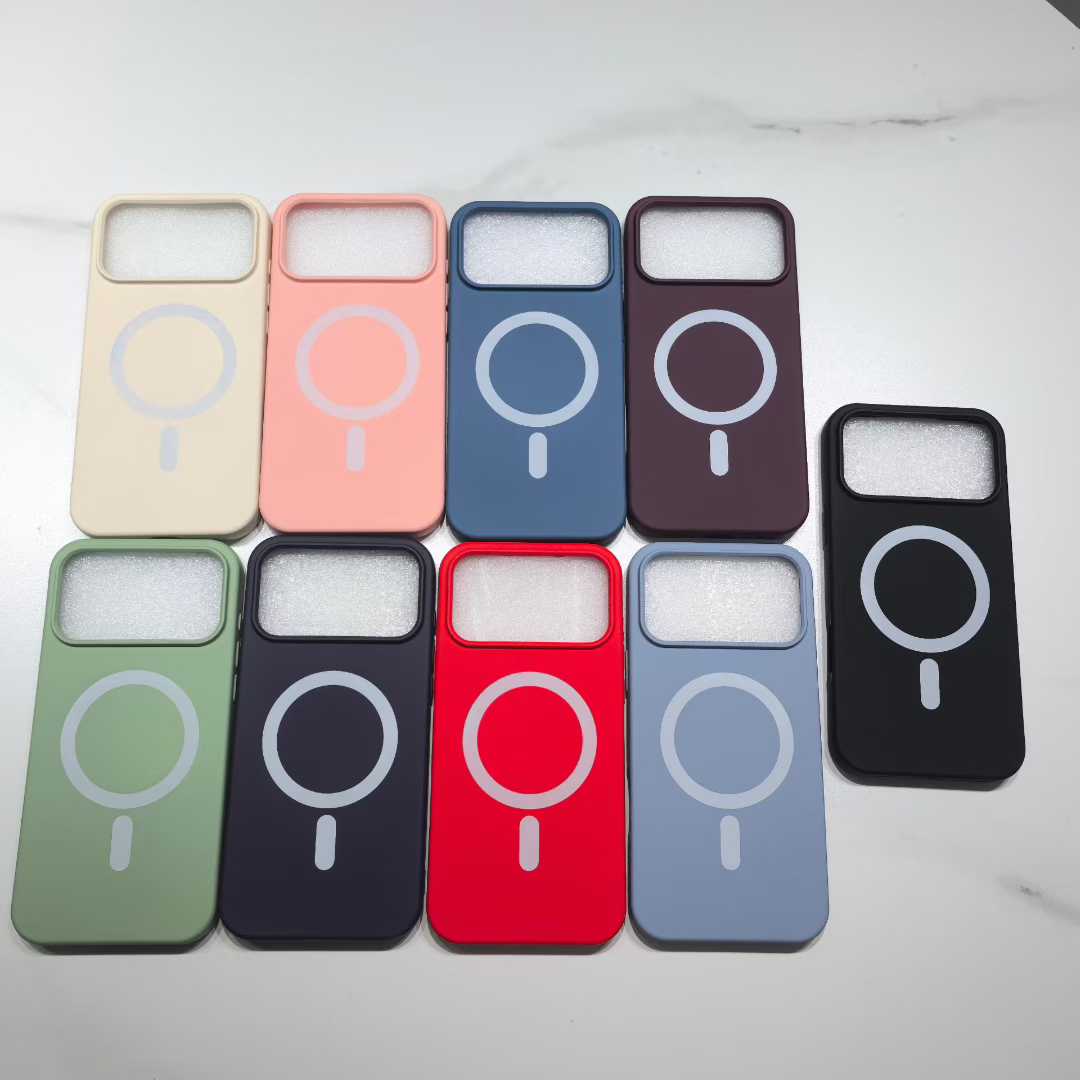 Magnetic Silicon Phone Back Cover for iPhone 17 Pro Max 17 Air Soft Silicone Phone Case